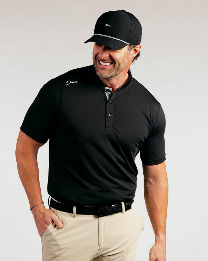 Black Cursive Blade Polo