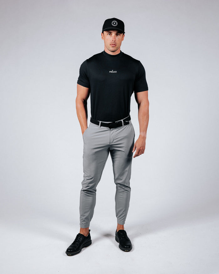Black Mock Neck Tee
