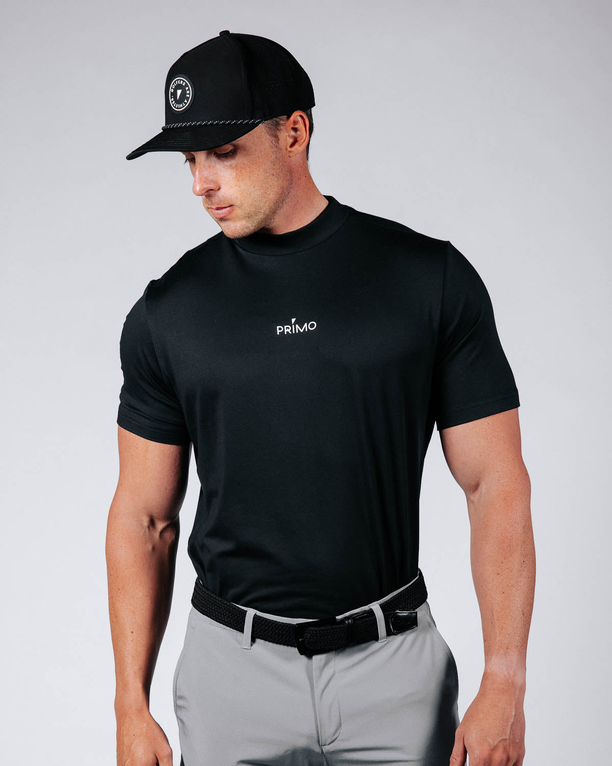 Black Mock Neck Tee