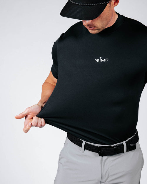 Black Mock Neck Tee