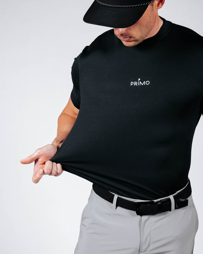 Black Mock Neck Tee