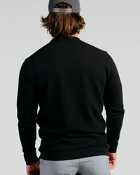 Black Waffle Crew Neck