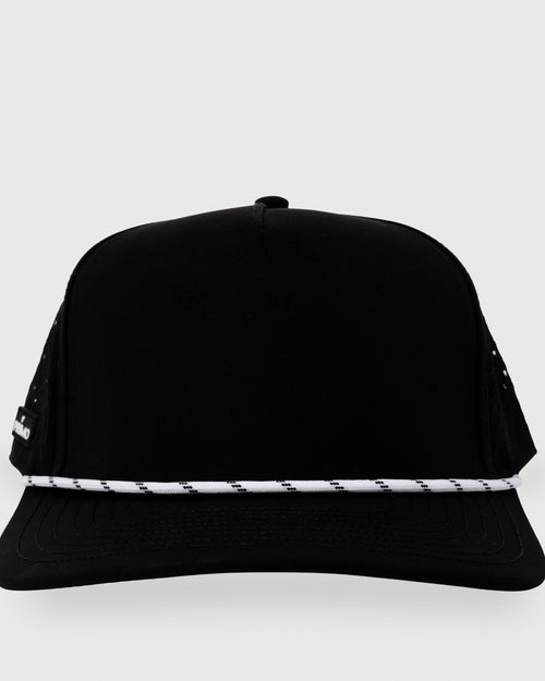 Black Blank Hat w/ Rope