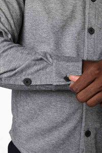 Dark Gray Lined Button Up Shirt
