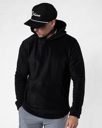 Black Polar Fleece Hoodie