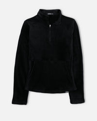 Women's Black Polar Fleece Q Zip