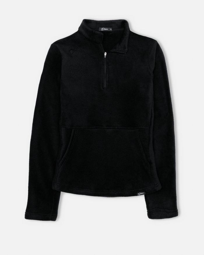 Women's Black Polar Fleece Q Zip