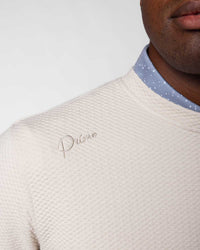 Light Khaki Waffle Crew Neck