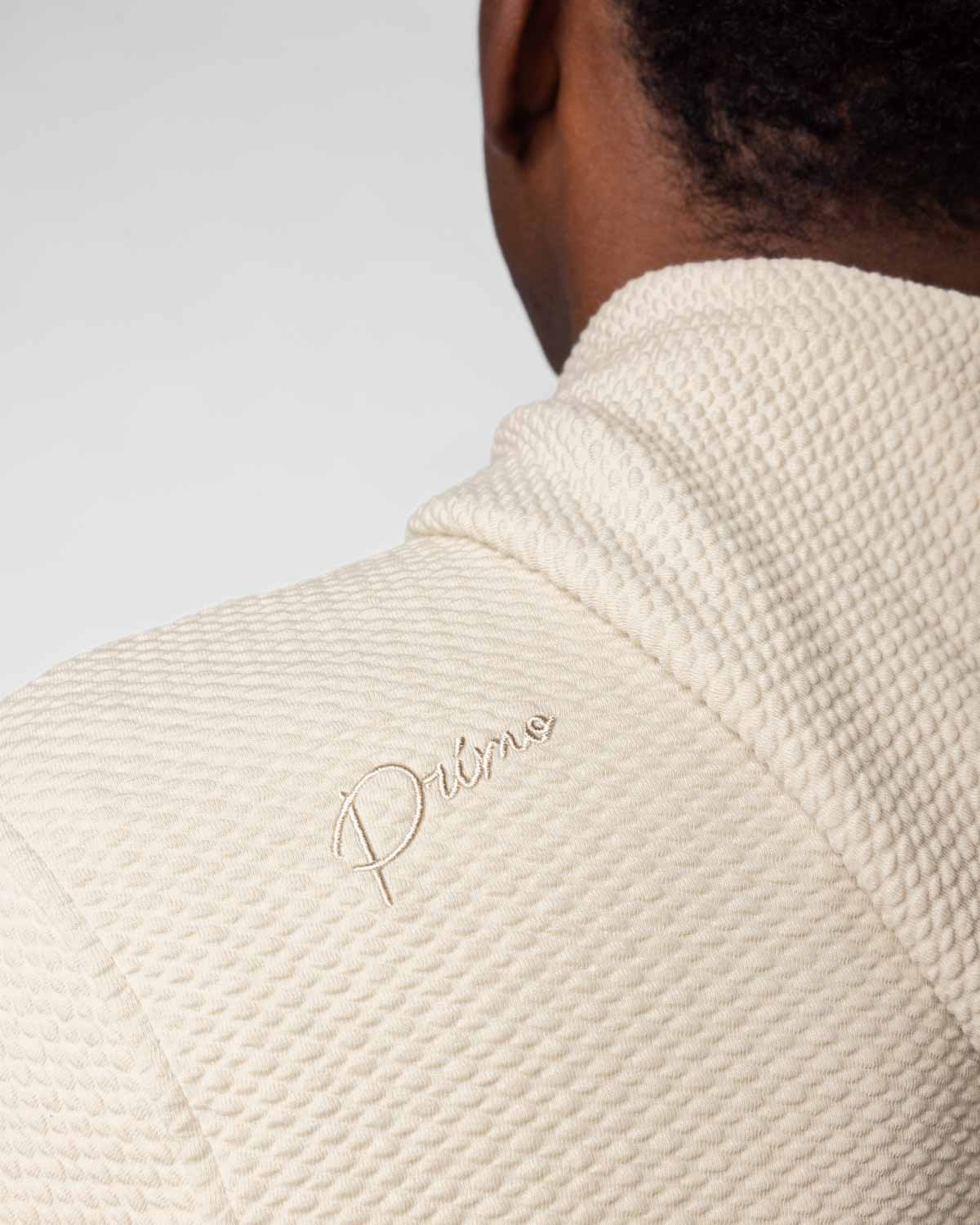 Light Khaki Cursive Waffle Hoodie