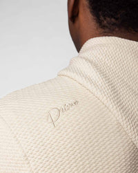 Light Khaki Cursive Waffle Hoodie
