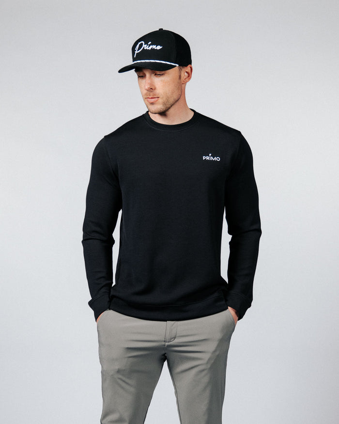 Men's Black Golf Crew Neck