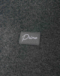 Dark Gray Brushed Rib Knit Hoodie
