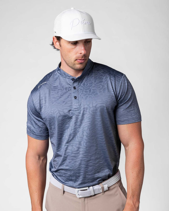 Dusty Blue Luxe Blade Polo