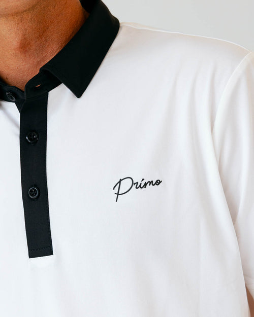 Grant Horvat Essentials White & Black Classic Polo