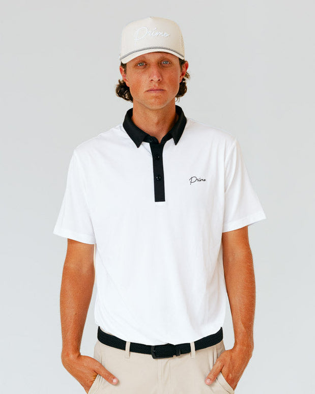 Grant Horvat Essentials Classic Polo - White & Black
