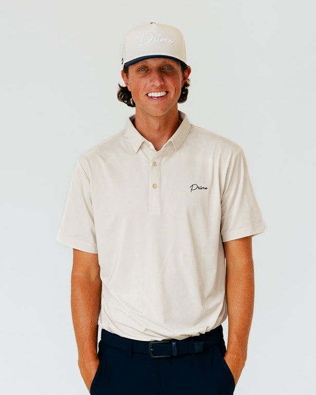 Grant Horvat Essentials Classic Polo - Oatmeal