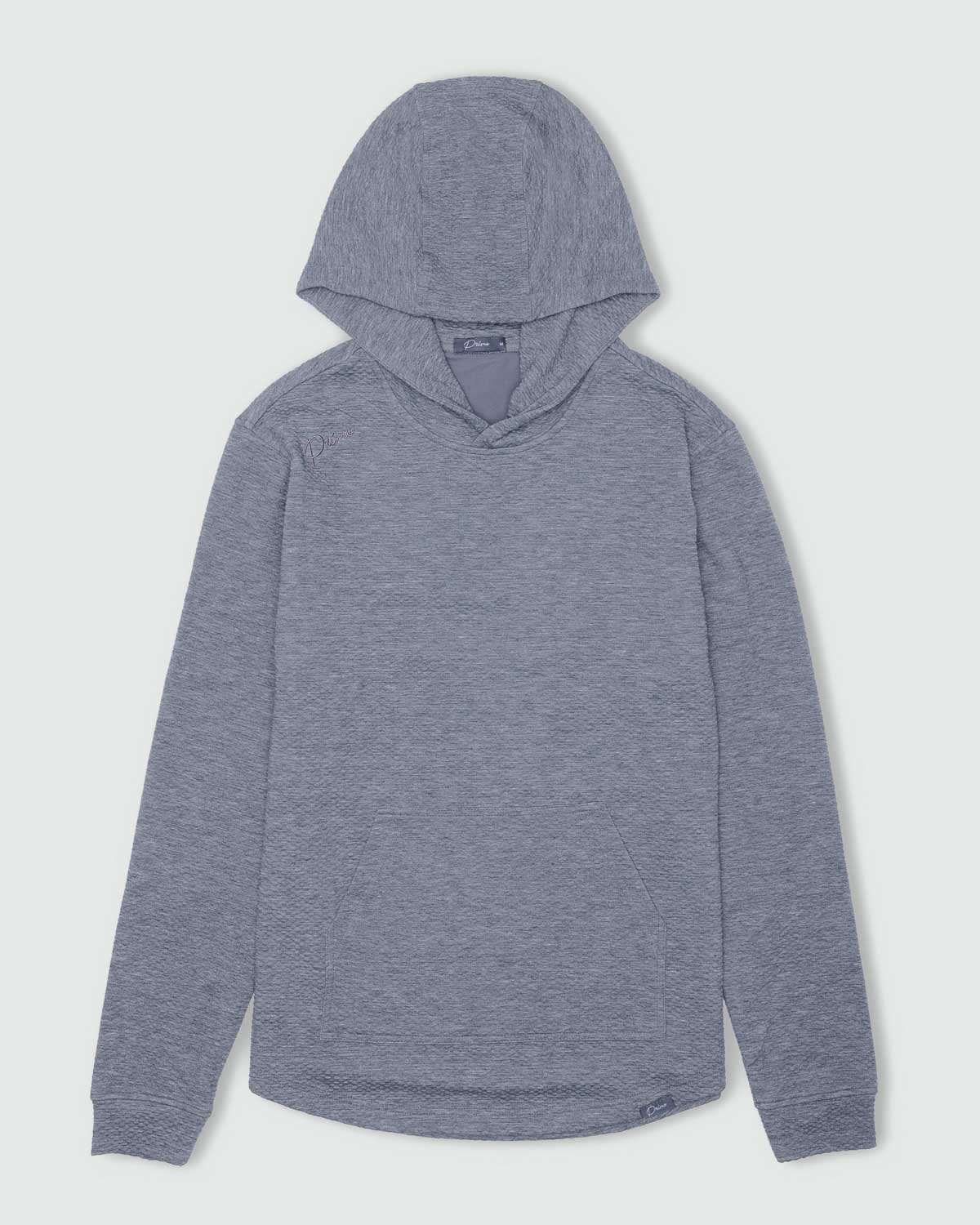 Heather Black Cursive Waffle Hoodie
