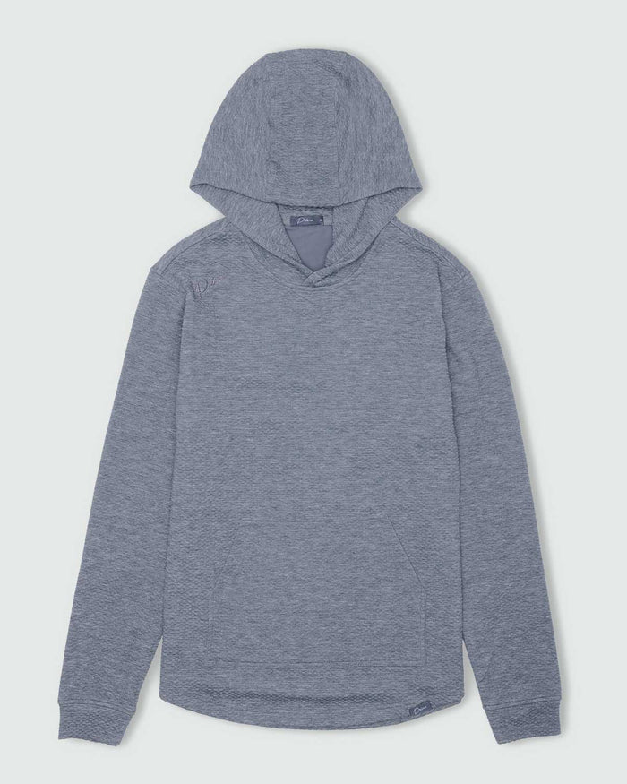 Heather Black Cursive Waffle Hoodie