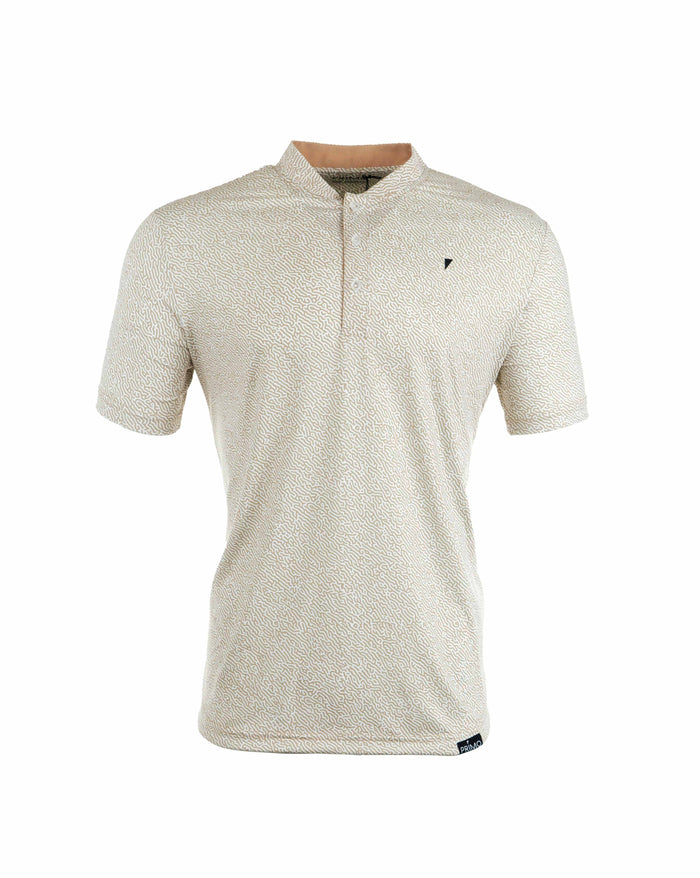 Primo Blade Collar Polo Khaki Maze