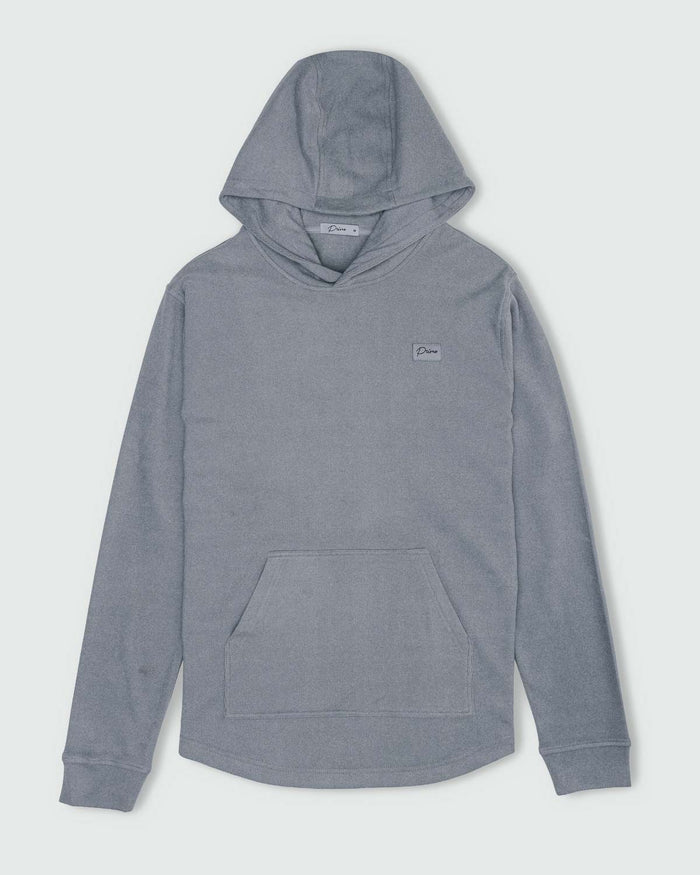 Light Gray Brushed Rib Knit Hoodie