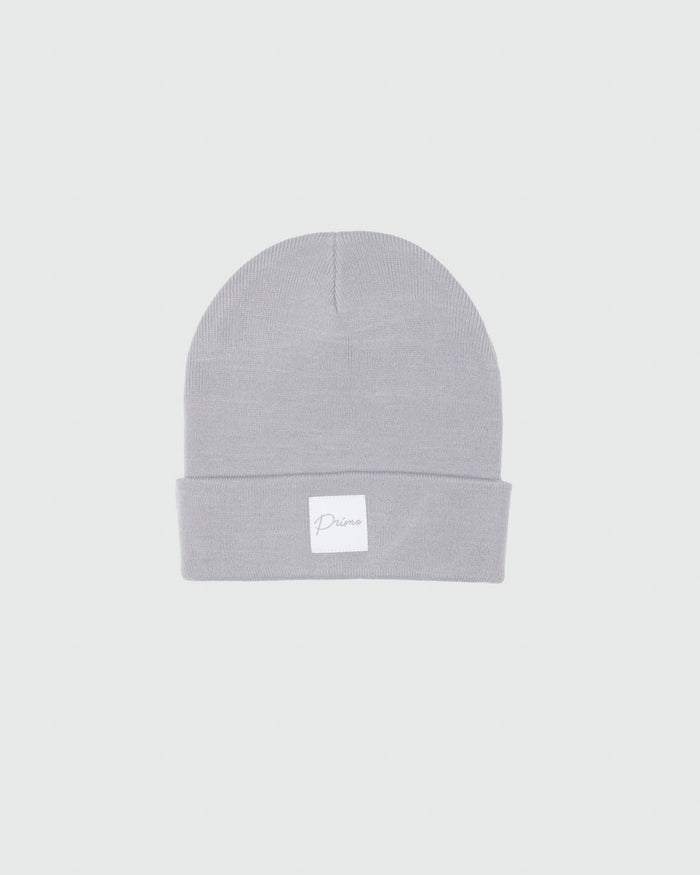 Light Gray Cursive Beanie