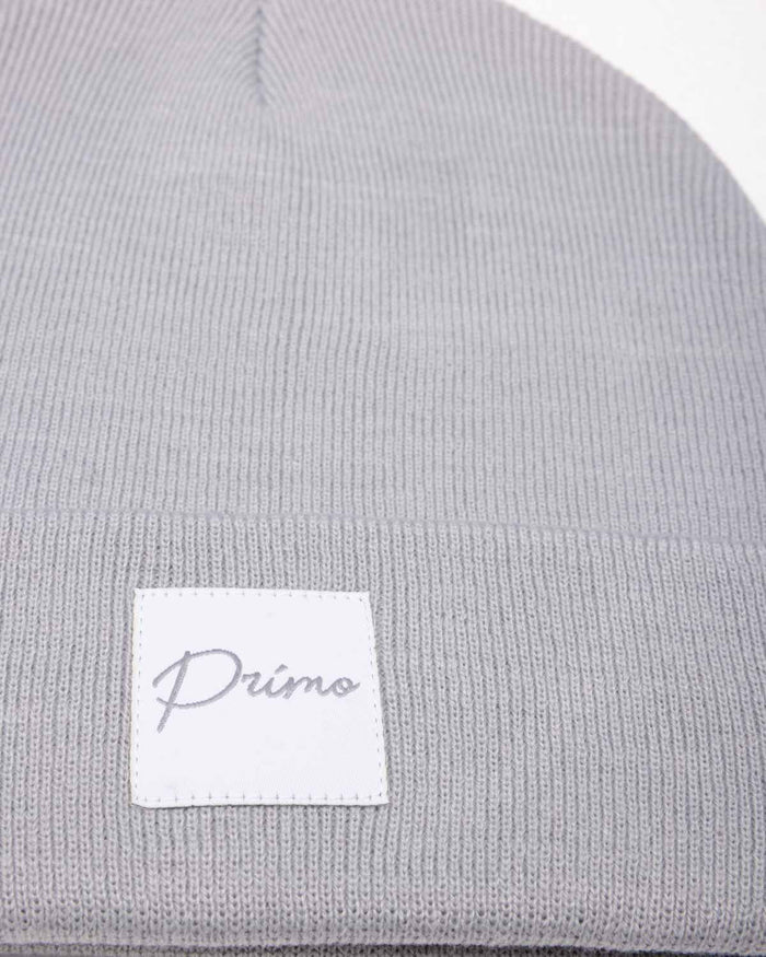 Light Gray Cursive Beanie