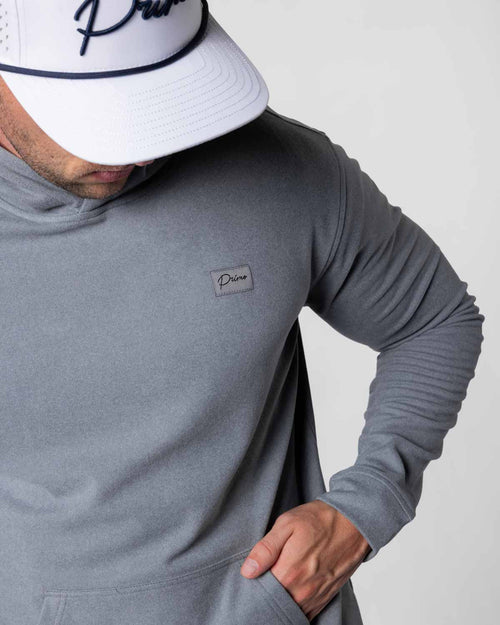Light Gray Brushed Rib Knit Hoodie