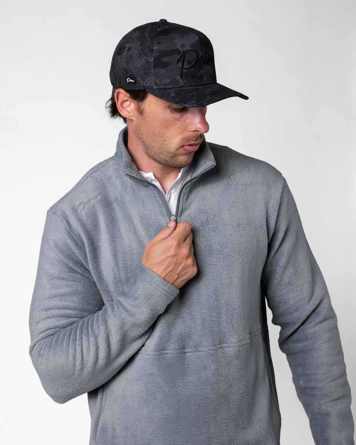 Men’s Polar Fleece Q Zip - Light Gray