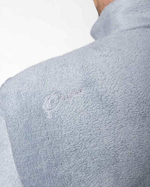 Light Gray Polar Fleece Q Zip