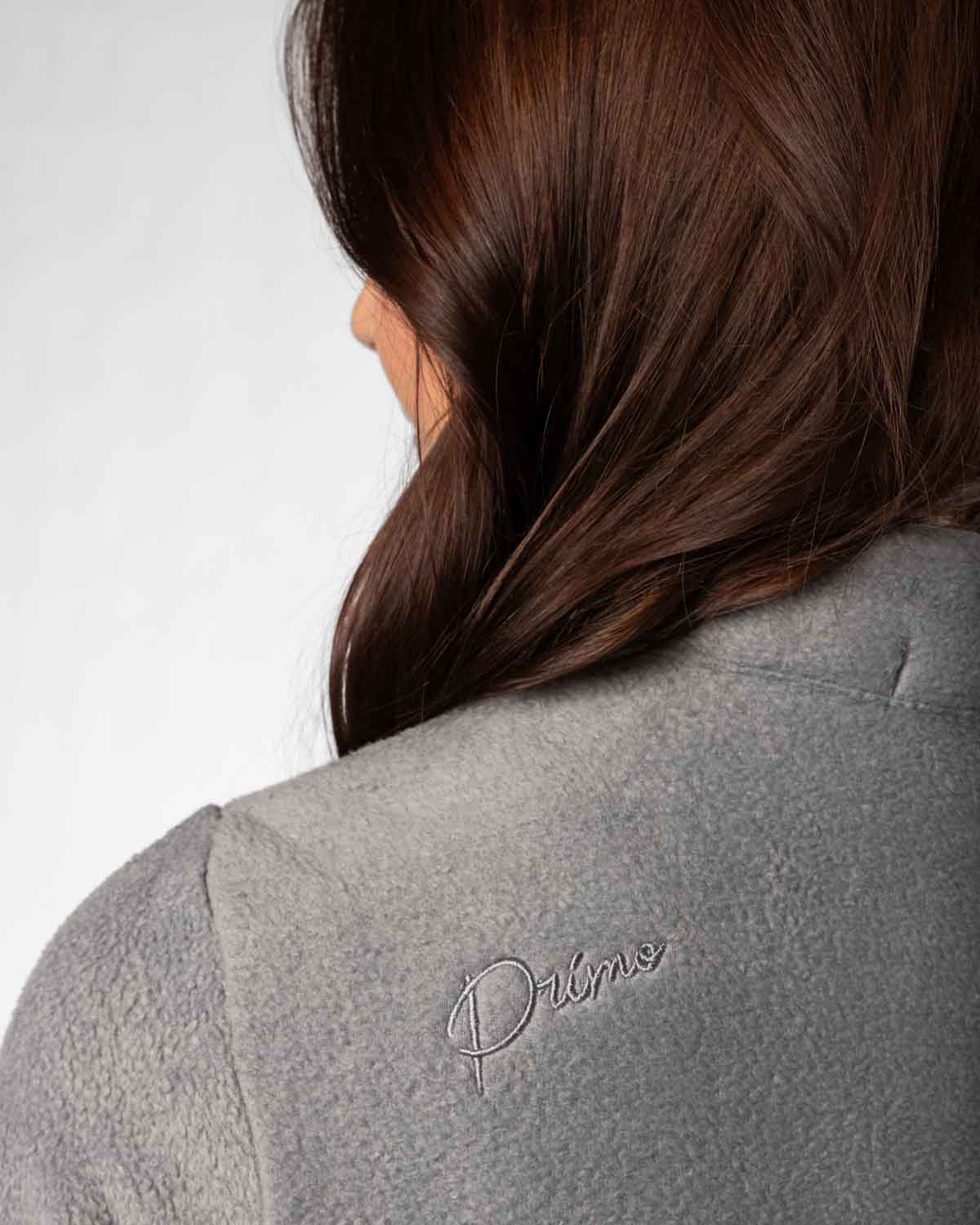 Women's Light Gray Polar Fleece Q Zip