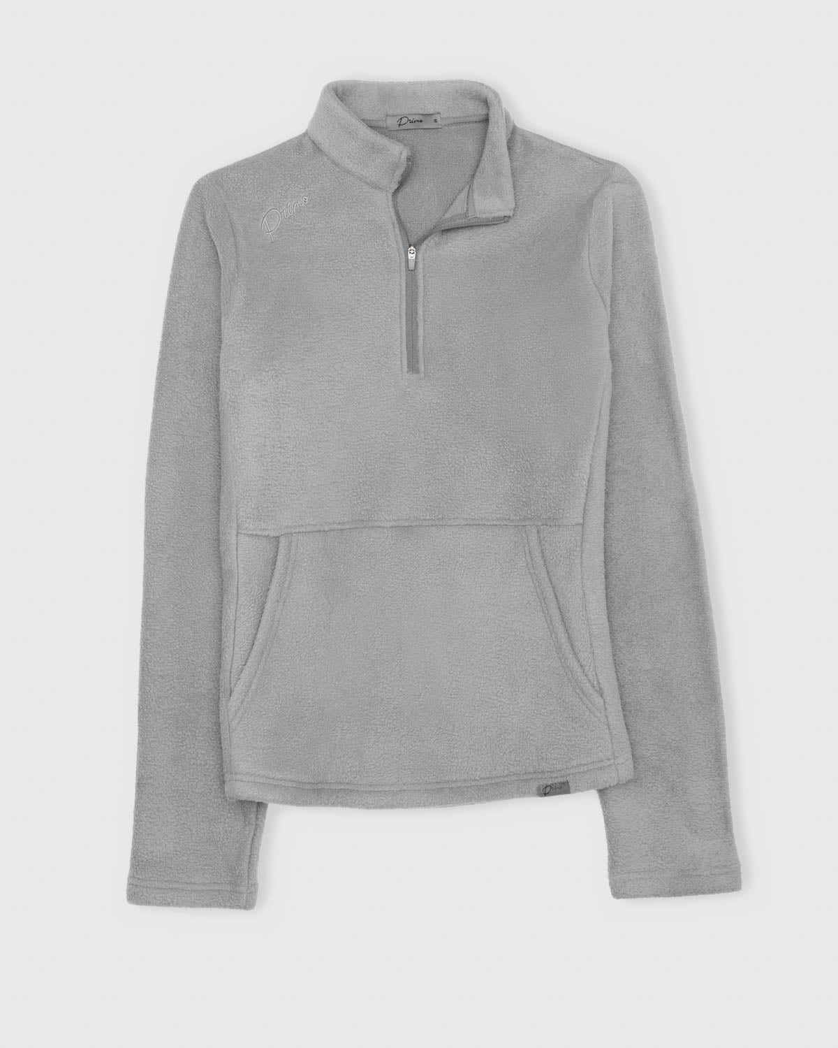 Women's Light Gray Polar Fleece Q Zip