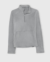 Women's Light Gray Polar Fleece Q Zip