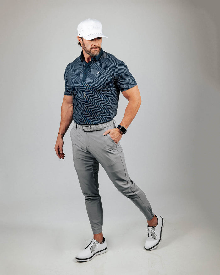 Navy Chevron Classic Polo