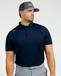 Cursive Classic Polo - Navy Cursive