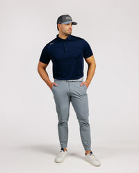 Navy Cursive Classic Polo