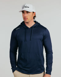 Cursive Golf Hoodie - Navy