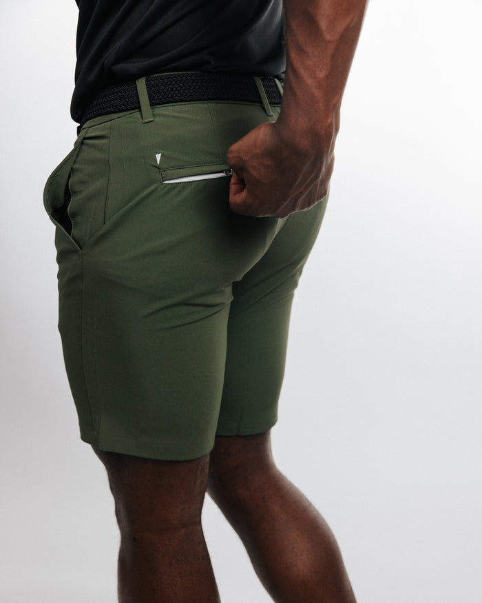 Men's Olive Golf Shorts