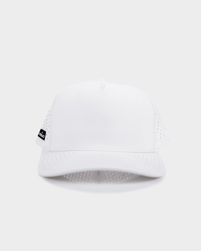 Blank 5 Panel Hat - White No Rope