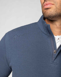 Slate Blue Waffle Quarter Zip