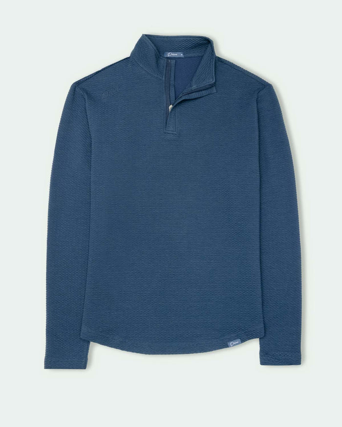 Slate Blue Waffle Quarter Zip