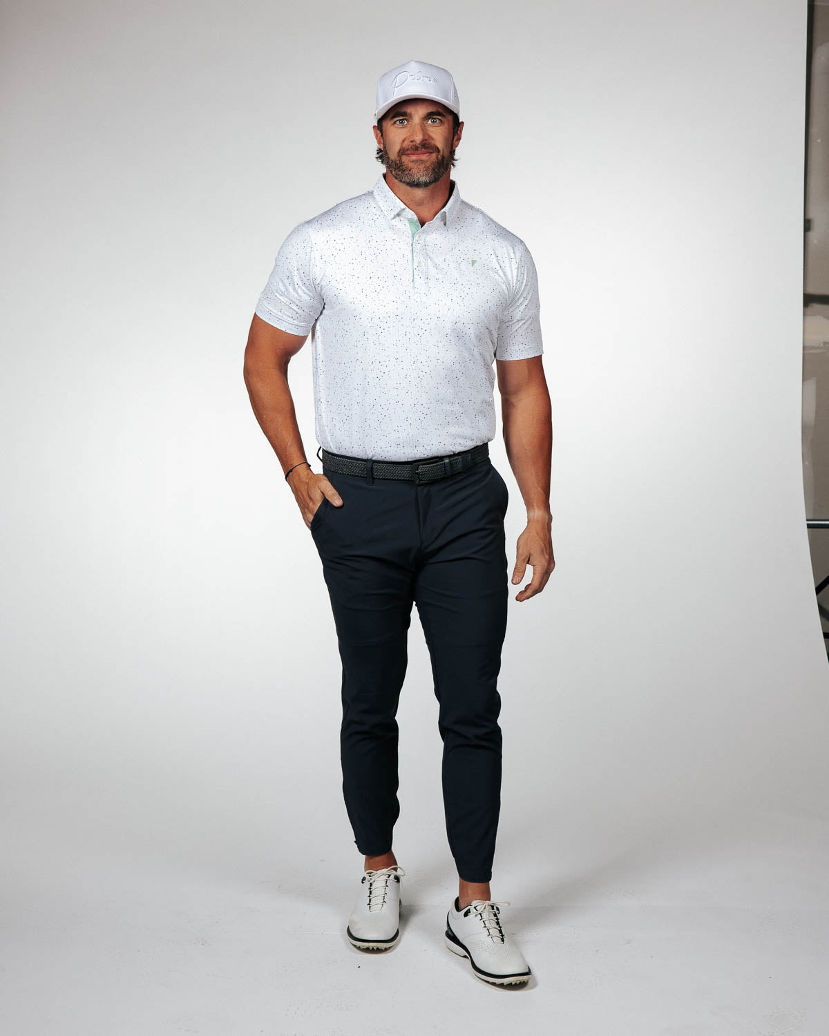 Teal Confetti Classic Polo