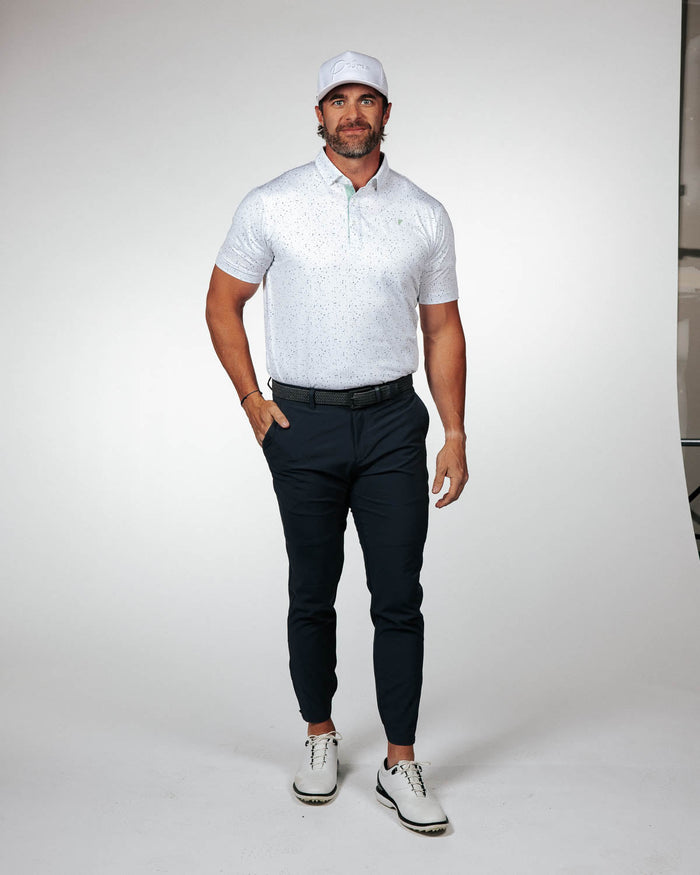 Teal Confetti Classic Polo