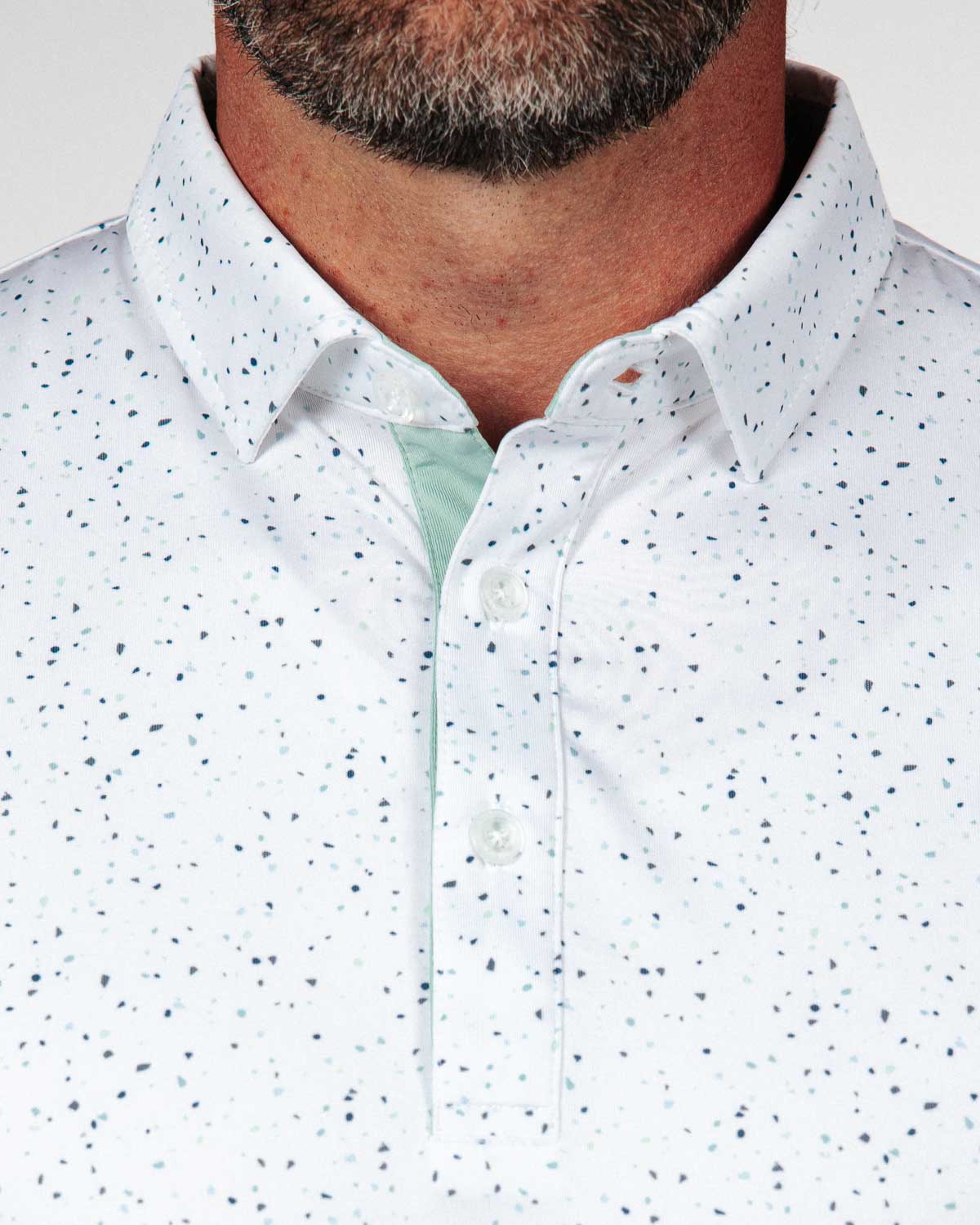 Teal Confetti Classic Polo
