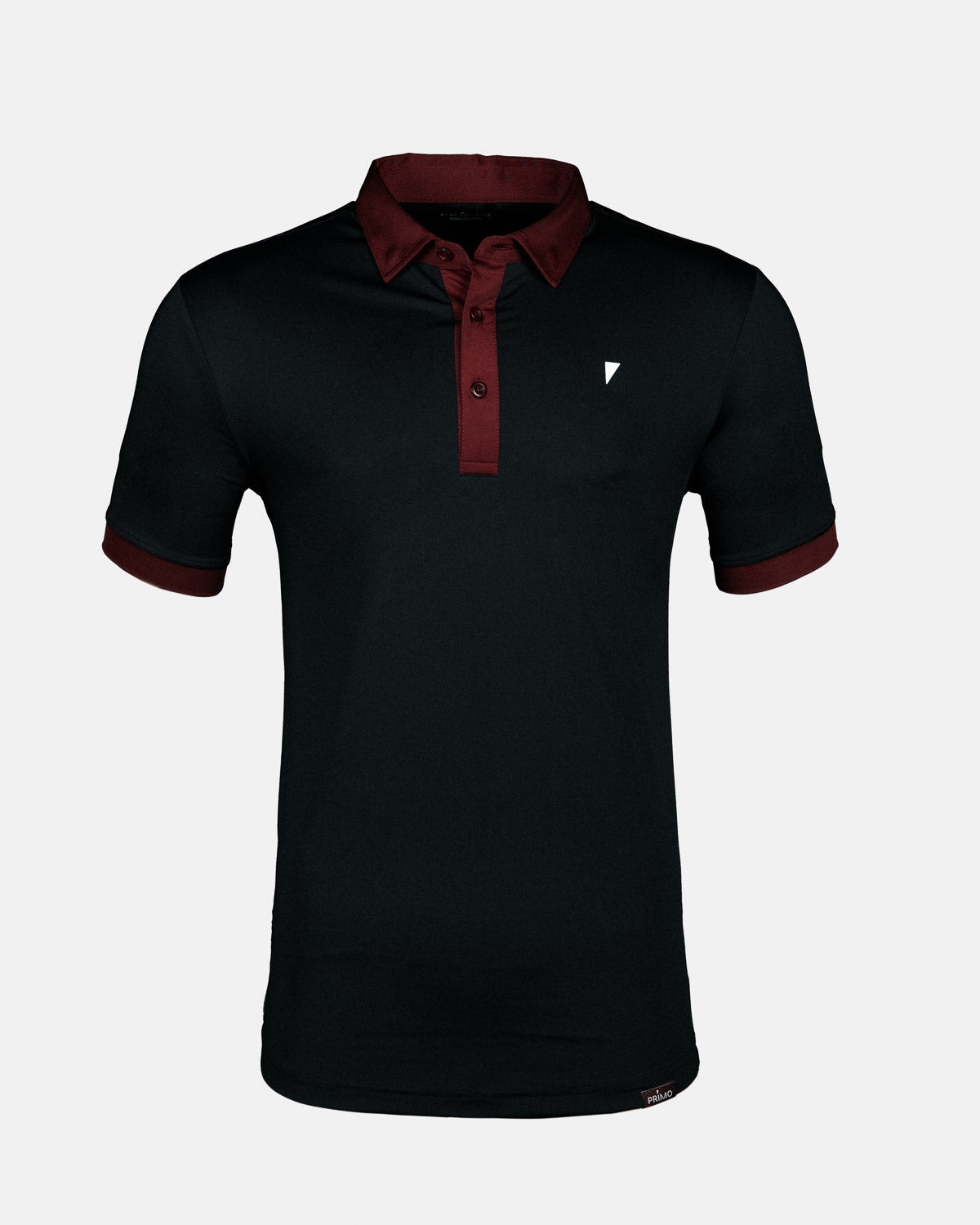 Two Tone Black/Maroon Classic Polo