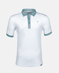 White/Storm Blue Two Tone Classic Polo