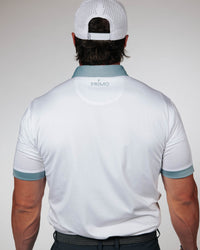 White/Storm Blue Two Tone Classic Polo
