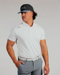 Cursive Classic Polo - White Cursive