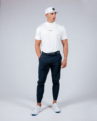 White Mock Neck Tee