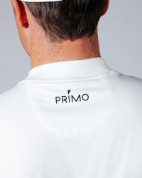 White Mock Neck Tee