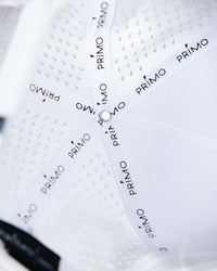 White | Navy Cursive Hat